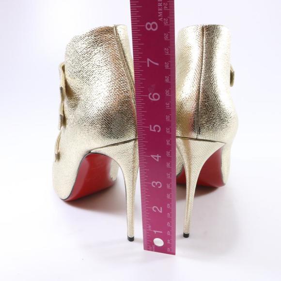 100mm Platine Gold Velcro Strappy Lame Triniboot Metallic Boot c615 - Picture 4 of 11